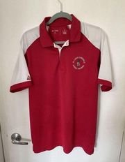 St Louis Cardinals Polo Shirt Men Red Wicking Performance size L