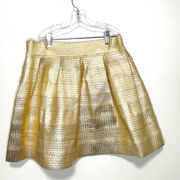 Freestyle Revolution Gold Mini Peplum Style Skirt Size Extra Large