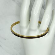 Chico's Gold Tone and Brown Enamel Bangle Bracelet