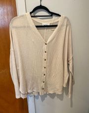 Tan Button Up Knit