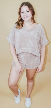 Wayward Chenille  Crop Lounge Top