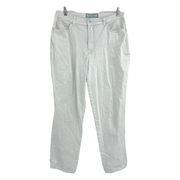 Charter Club (12) (34x29) White High Rise Straight Leg Jeans