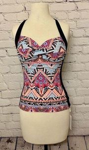 Seafolly Sahara Nights Twist-Front Tankini Top NWT