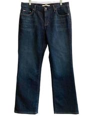 Tommy Hilfiger Women's Low Rise Boot Cut Denim Dark Wash Jeans SZ 12X 32