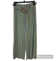 Olive Green Wide Leg Cropped Pants Size Small