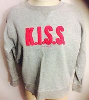 Kate Spade K.I.S.S Sweatshirt Gray Size Small EUC