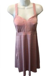 Omni-Wick PFG Athleisure Dress M Criss Cross Back Shelf Bra Pink