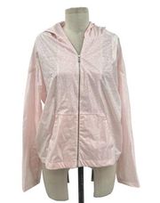 Majestic Filatures Wax Zip Front Hooded Jacket Light Pink Size 2 / Small