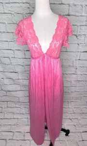 Vintage pink lace night gown size medium