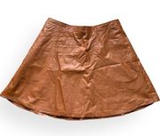 NWT Tinley Road Tan Faux Leather Mini Skirt M