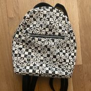 Checkerboard Flower Mini Backpack Purse