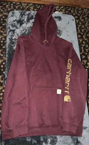 Loose Fit Burgundy Hoodie