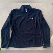 The North Face  Black pullover szLarge polar fleece 1/4 zip base layerlongsleeve