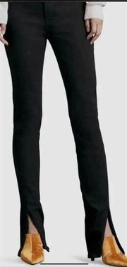 Rag & Bone Icons Side Ankle Zip Pants Size 4 Black Rebecca