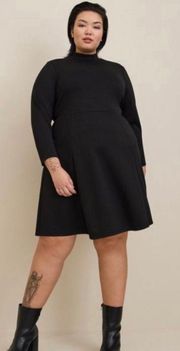 Mini Studio Cupro Mock Neck Dress