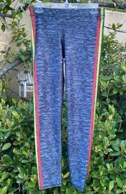 TEREZ Heathered Gray Leggings w/Colorful Side Stripes. Size Medium. EUC!