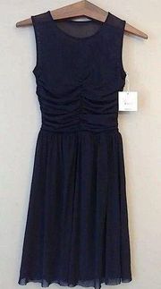 NEW Jack by BB Dakota ModCloth Black Mesh Sheer Illusion Neckline Party Dress XS