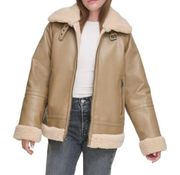 Levi’s Relaxed Faux Shearling and Faux Leather Aviator Jacket