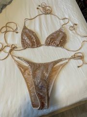 Limited Edition  Gold Sequin Bikini