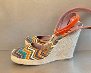 Missoni Espadrille wedges size 8.