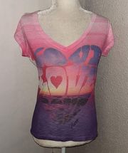 Aeropostale  Love Heart Graphic T-shirt Size M