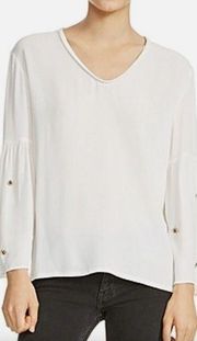 Maje Loust Bee Embellished Blouse Ecru Cream Size 2 US Medium