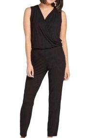 Michael Stars Black Surplice Sleeveless Jumpsuit with Pockets, Size XS