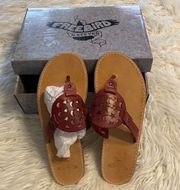 FREEBIRD by Steven Vallarta Red Sandals size 12 brand new with box see photos