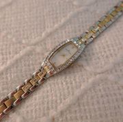 Vintage Twotone Iridescent Studded Timepiece