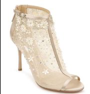 Badgley Mischka Olivia Embellished Mesh Bootie Size 7