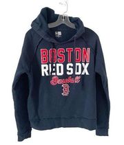 New Era MLB Boston Red Sox Baseball Hoodie Sweatshirt Navy Blue Size Medium