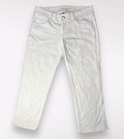 Classic White Jeans Crop Ankle Denim Size 8