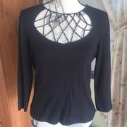 Vintage Black Sweater PL string detail