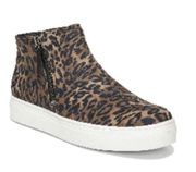 Naturalizer Celeste Women’s Vegan Suede Leopard Print Sneaker Booties Size 9