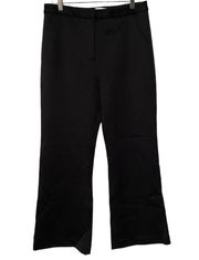 Self Portrait Womens Ankle Navy Pants Neoprene High Rise Slight Flare Size 10