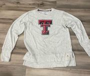 Texas Tech Red Raiders grey and red crewneck  womens crewneck pullover