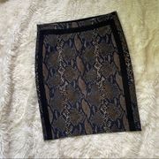 DVF Panel Marta Framed Python Skirt Size 10