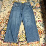 Women’s Circus NY jeans. Extra wide leg cropped jeans