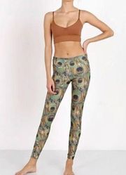 Onzie Peacock Yoga Leggings Size S/M