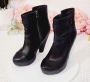 MAX STUDIO  -  Black Nestor Leather Boot  -  SZ 6.5M