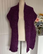 Purple Ribbed Scarf by Talbots