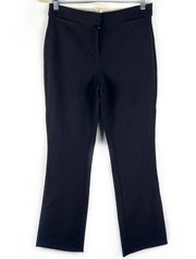 Black Flat Front High-Rise Bootcut Trousers Classic Career 2