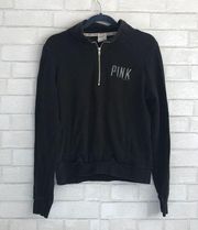 VS Pink Black Quarter ZIP Pullover