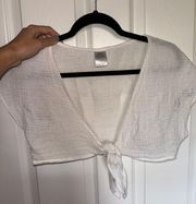 Cropped White Blouse