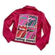 Via Penny Lane Reworked Apparel | The Rolling Stones Pink Corduroy Jacket Small