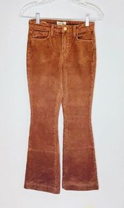 The Affair High-Rise Flare Wide Leg Corduroy Jeans in Brown Size 25 NWT