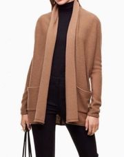 Babaton Beekman Wool Cashmere Caramel open Cardigan size XS