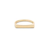 Tehrani Jewelry 14k Solid Gold Signet Bar Ring | Dainty Rectangle Ring Women | Ring | Geometric Ring | Trendy Ring Real Gold |