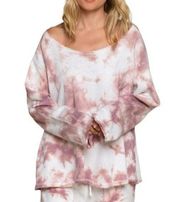 POL Berry Splash Tie Dye Pullover Sweatshirt Size Large NWT