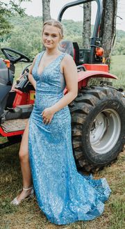 blue prom dress